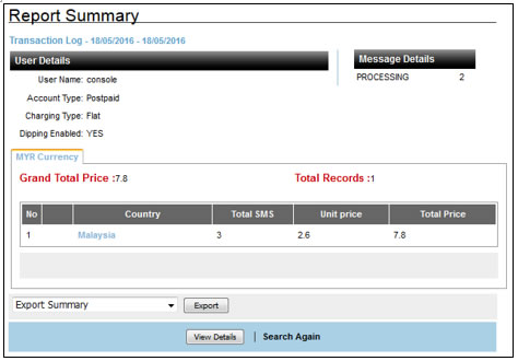 Console Display Country